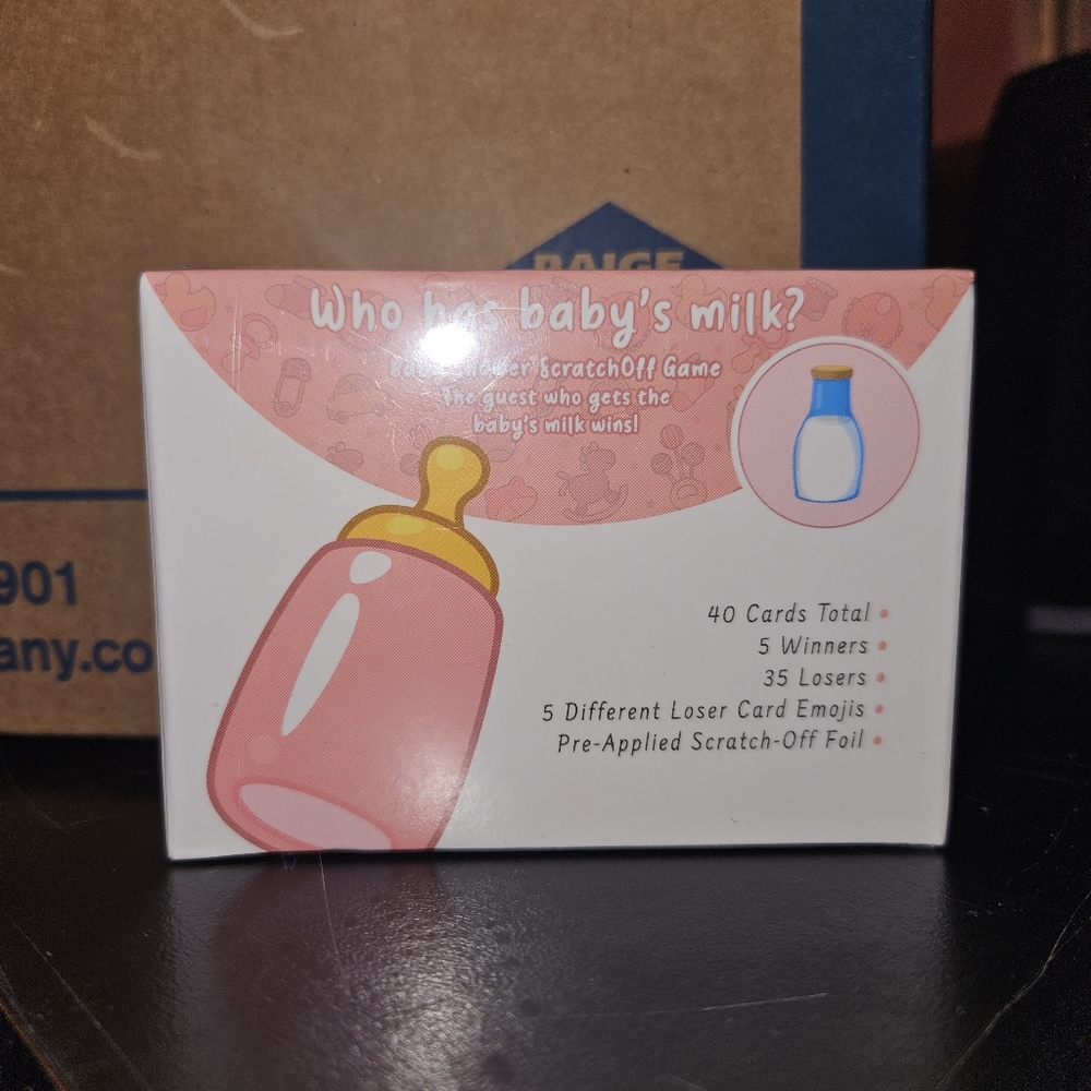 Who Has Babys Milk Pink Card Game Set